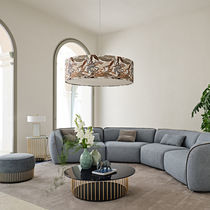 Pendant lamp / PVC / painted steel / fabric