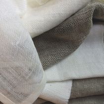 Curtain fabric / plain / polyester / washable
