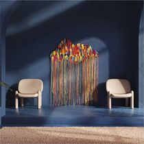 Contemporary tapestry / patterned / wool...