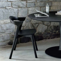 Contemporary chair / oak / black