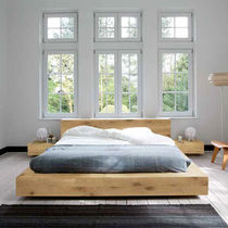 Double bed / contemporary / oak / 180x200...