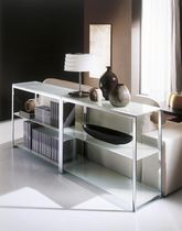 Contemporary shelf / metal / glass