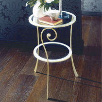 Traditional bedside table / iron / glass...