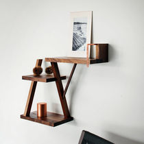 Wall-mounted shelf / contemporary / oak...