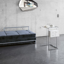 Contemporary side table / MDF / steel base...