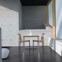 Contemporary dining table / beech / metal...