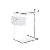 Contemporary side table / MDF / metal /...