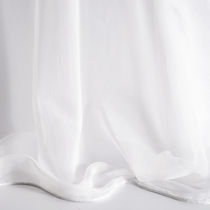 Plain sheer curtain fabric / polyester /...