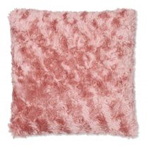 Square cushion / plain / black / pink