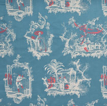 Curtain fabric / patterned / cotton / silk