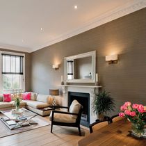 Contemporary wall light / metal / fabric...