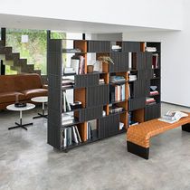Wall bookcase / high / low / contemporary