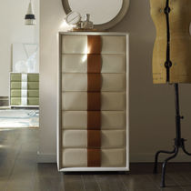 Contemporary chiffonier / wooden / leather...