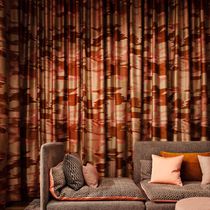 Curtain fabric / patterned / cotton / viscose