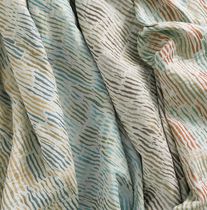 Curtain fabric / wave pattern / polyester...