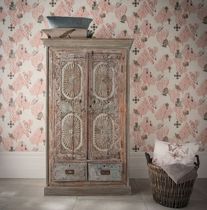 Contemporary wallpaper / floral / gray /...
