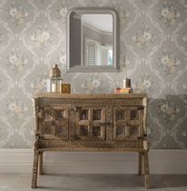 Contemporary wallpaper / floral / gray /...