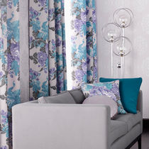 Curtain fabric / floral pattern / cotton...
