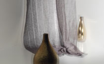 Curtain fabric / striped / linen