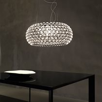 Pendant lamp / aluminum / chromed metal...