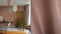 Traditional wallpaper / linen / striped
