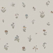 Classic wallpaper / floral / gray