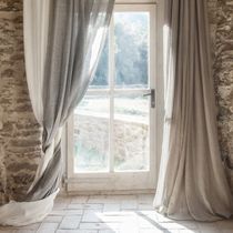 Plain sheer curtain fabric / linen / washable...