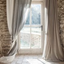 Plain sheer curtain fabric / linen / washable...