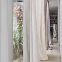 Plain sheer curtain fabric / cotton / PES...