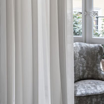 Plain sheer curtain fabric / PES / washable...