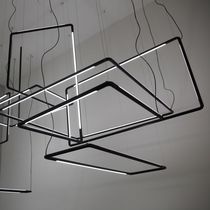 Hanging light fixture / LED / linear / aluminum