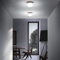 Contemporary ceiling light / round / glass...