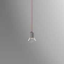 Pendant lamp / aluminum / glass / contemporary