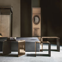 Contemporary coffee table / glass / glass...