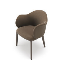 Contemporary chair / fabric / leather /...