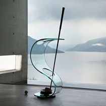 Glass umbrella stand / metal