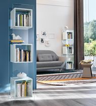 Contemporary shelf / glass / living room