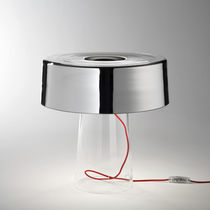 Table lamp / blown glass / crystal / contemporary