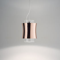 Pendant lamp / painted metal / chrome /...
