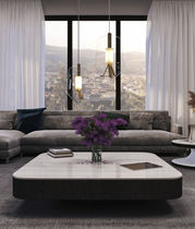Pendant lamp / metal / blown glass / contemporary