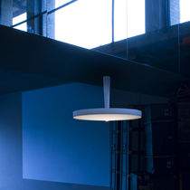 Contemporary ceiling light / round / blown...