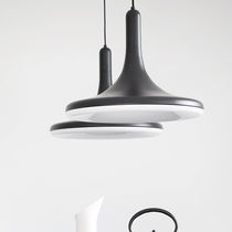 Pendant lamp / metal / contemporary / black