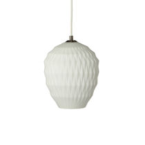 Pendant lamp / glass / contemporary / white