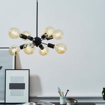 Pendant lamp / metal / glass / contemporary