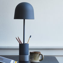 Table lamp / metal / contemporary / blue
