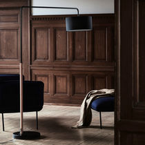 Floor-standing lamp / copper / contemporary...