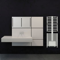 Hot water towel radiator / steel / contemporary...
