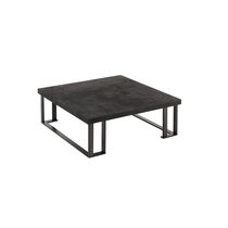 Contemporary coffee table / metal / leather...