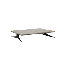 Contemporary coffee table / metal / leather...