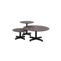 Contemporary side table / oak / round /...